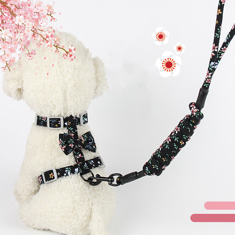 Floral Japanese-Style Cat Leash