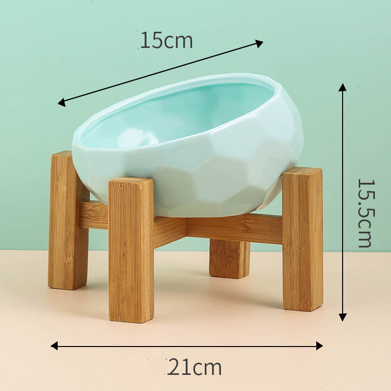 Inclined Ceramic Pet Bowl