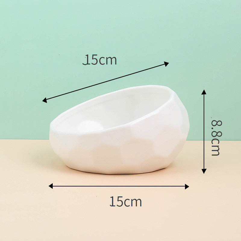 Inclined Ceramic Pet Bowl