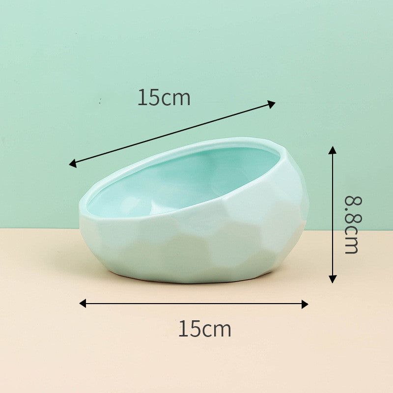 Inclined Ceramic Pet Bowl