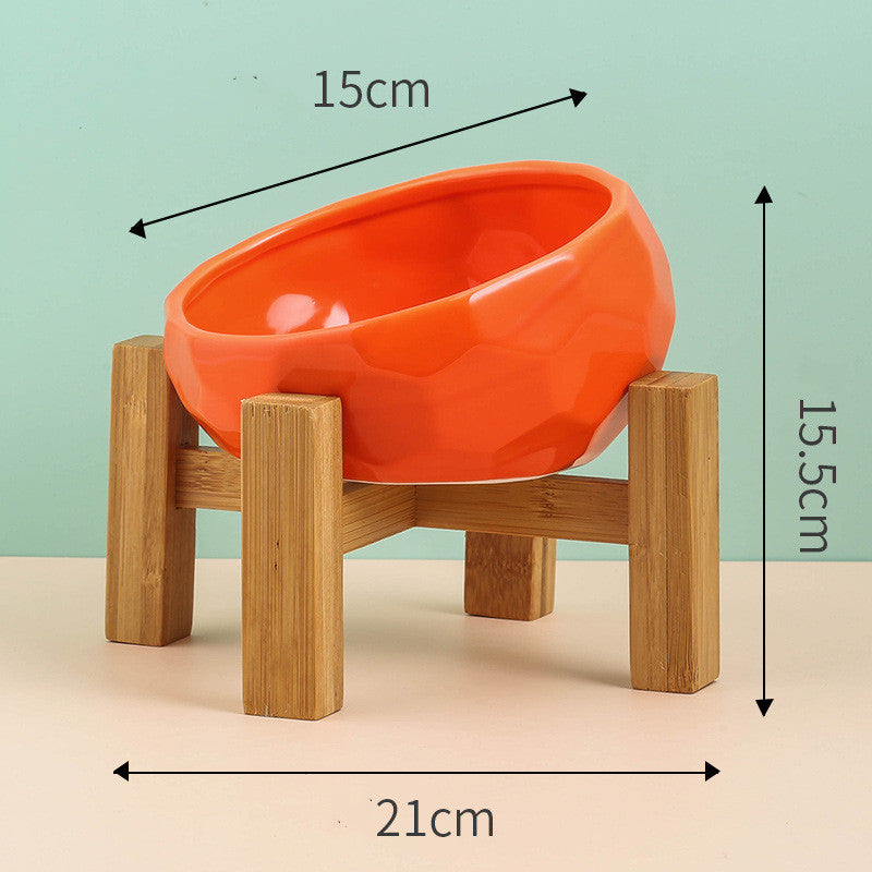 Inclined Ceramic Pet Bowl