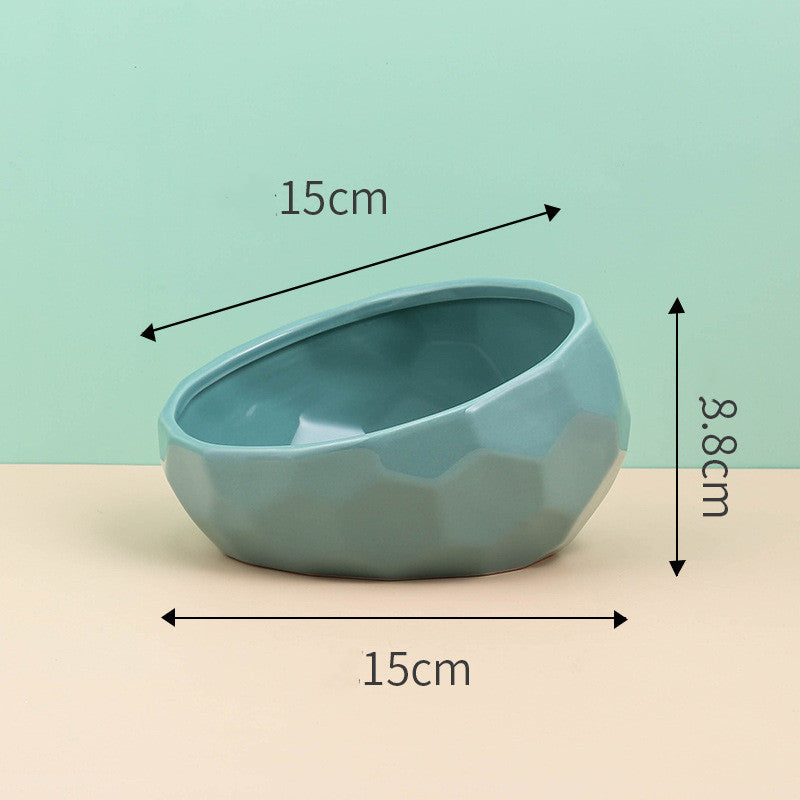 Inclined Ceramic Pet Bowl