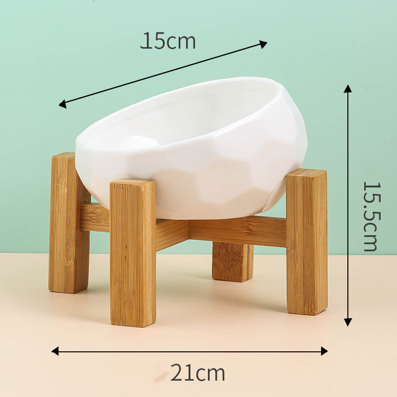 Inclined Ceramic Pet Bowl