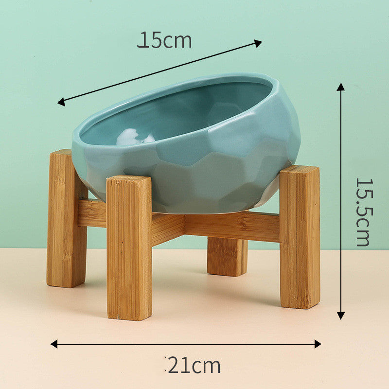 Inclined Ceramic Pet Bowl