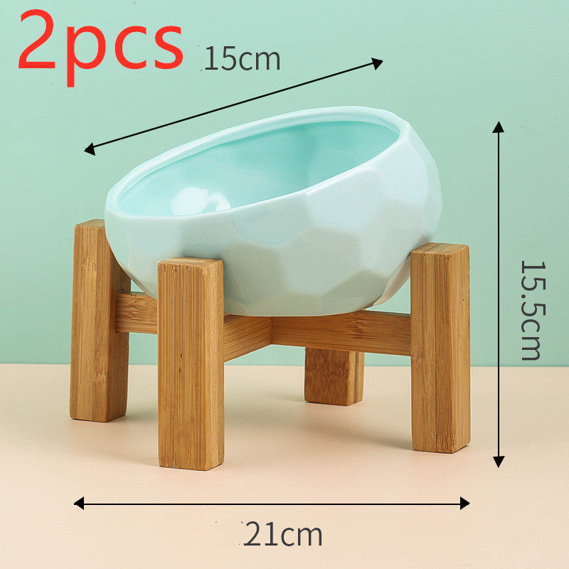 Inclined Ceramic Pet Bowl