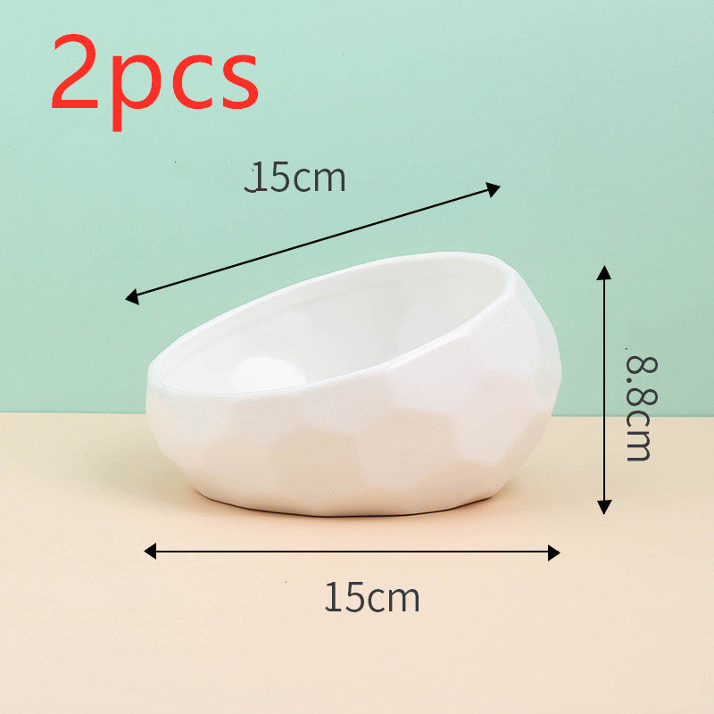 Inclined Ceramic Pet Bowl