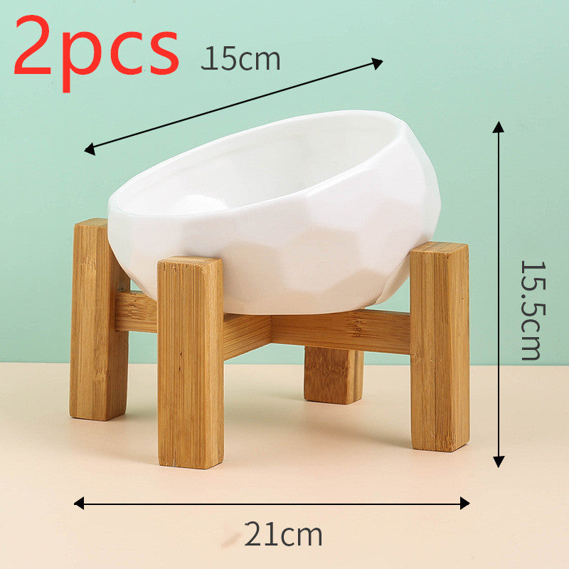Inclined Ceramic Pet Bowl