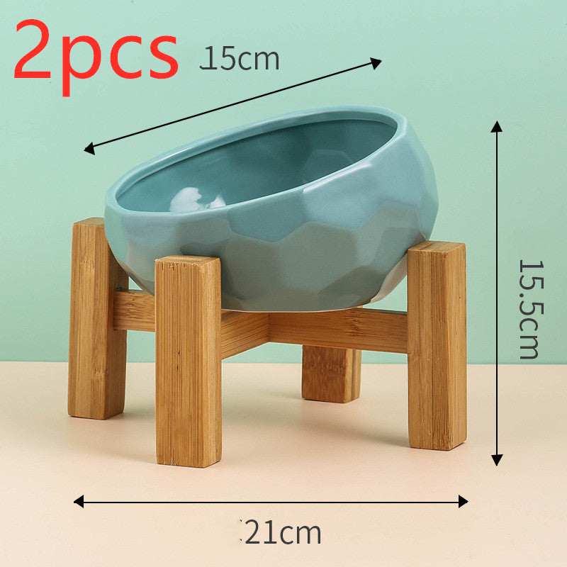 Inclined Ceramic Pet Bowl