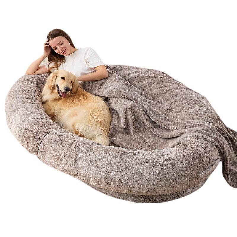 Large Short Plush Dog Bed