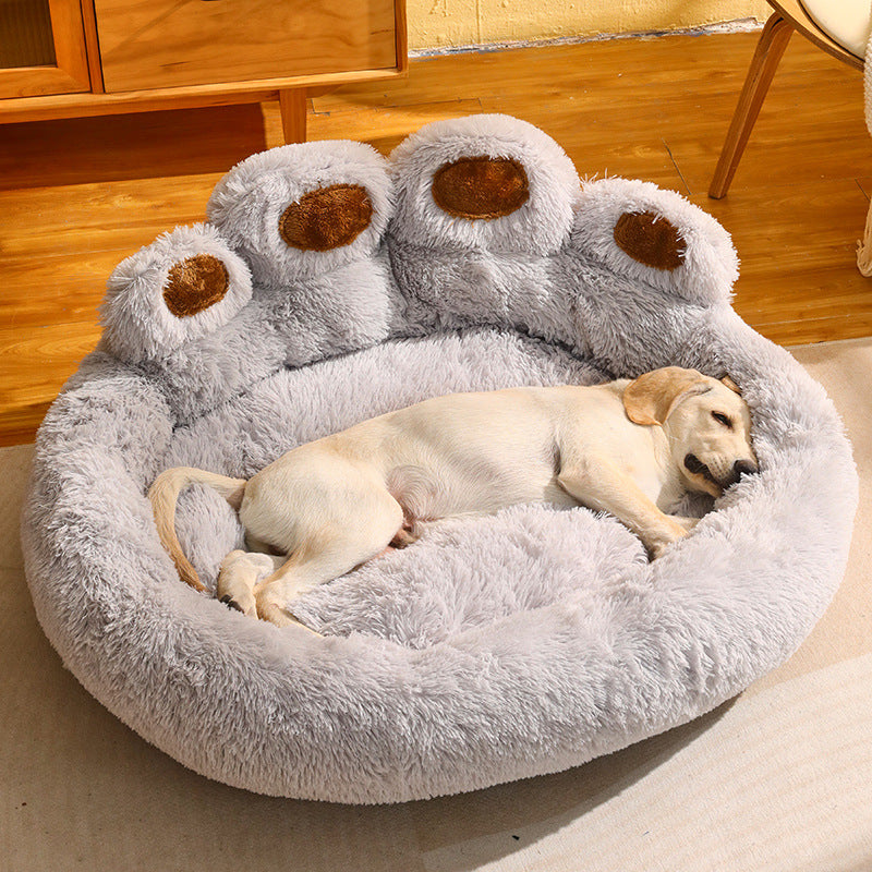 Kennel Warm Fleece-Lined Dog Bed