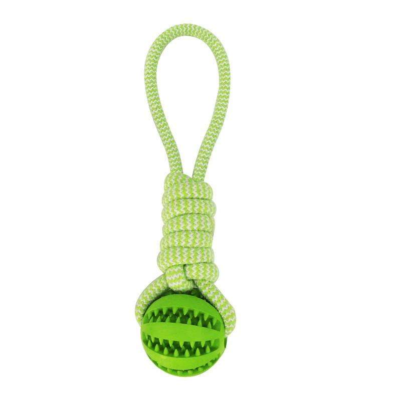 Interactive Dog Chew & Treat Ball with Rope