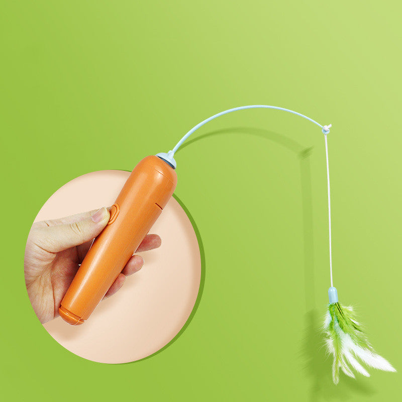 2-in-1 Interactive Cat Toy with Feather