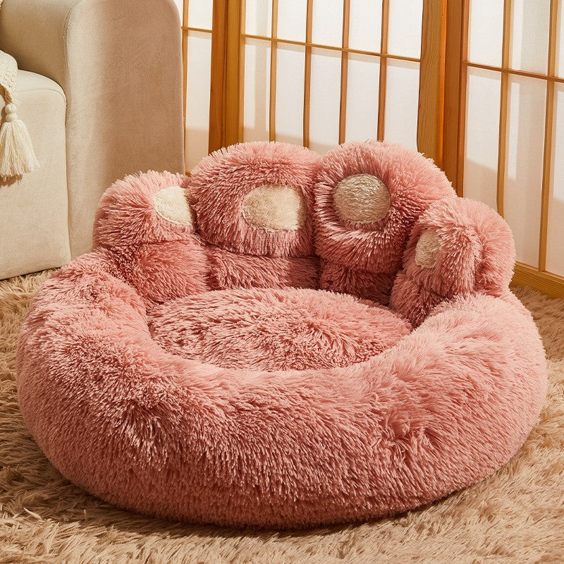 Kennel Warm Fleece-Lined Dog Bed