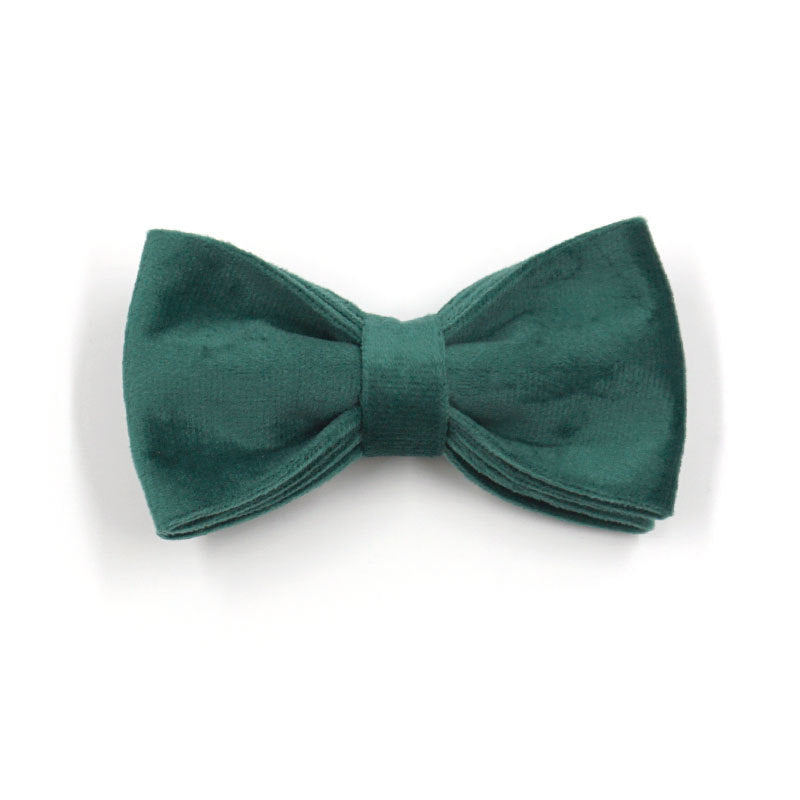 Green Velvet Pet Collar & Leash