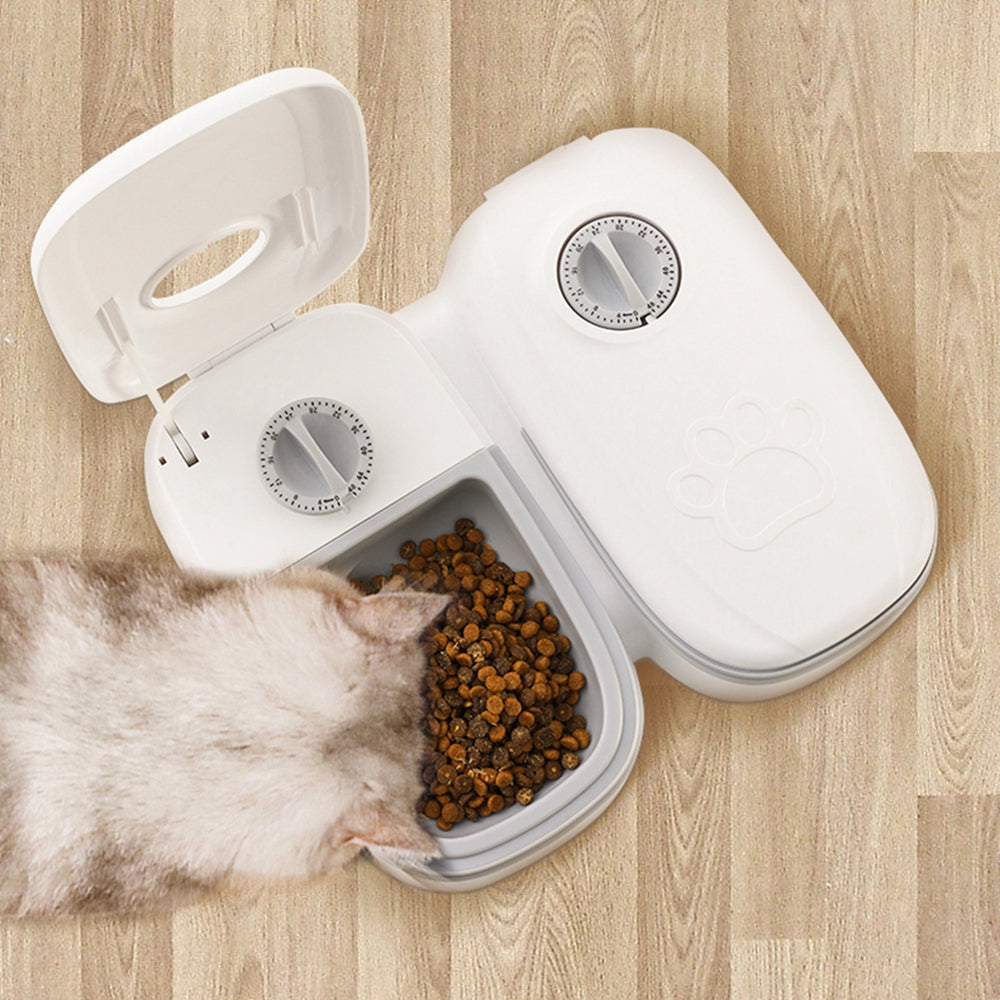 Automatic Pet Feeder & Gravity Water Dispenser
