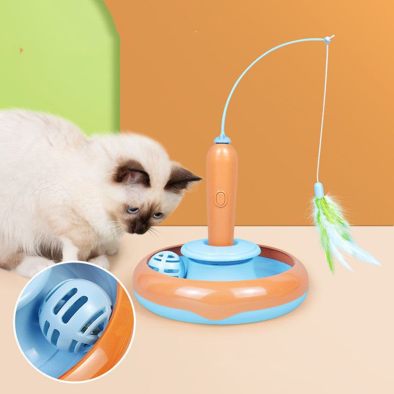 2-in-1 Interactive Cat Toy with Feather
