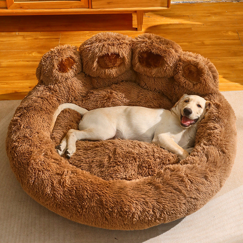 Kennel Warm Fleece-Lined Dog Bed