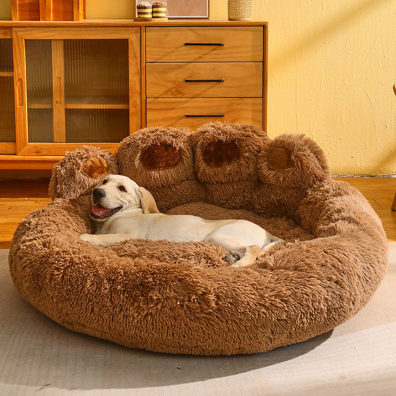 Kennel Warm Fleece-Lined Dog Bed
