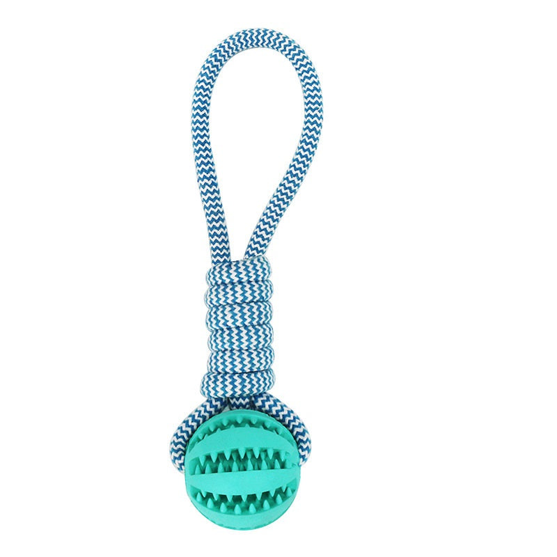 Interactive Dog Chew & Treat Ball with Rope